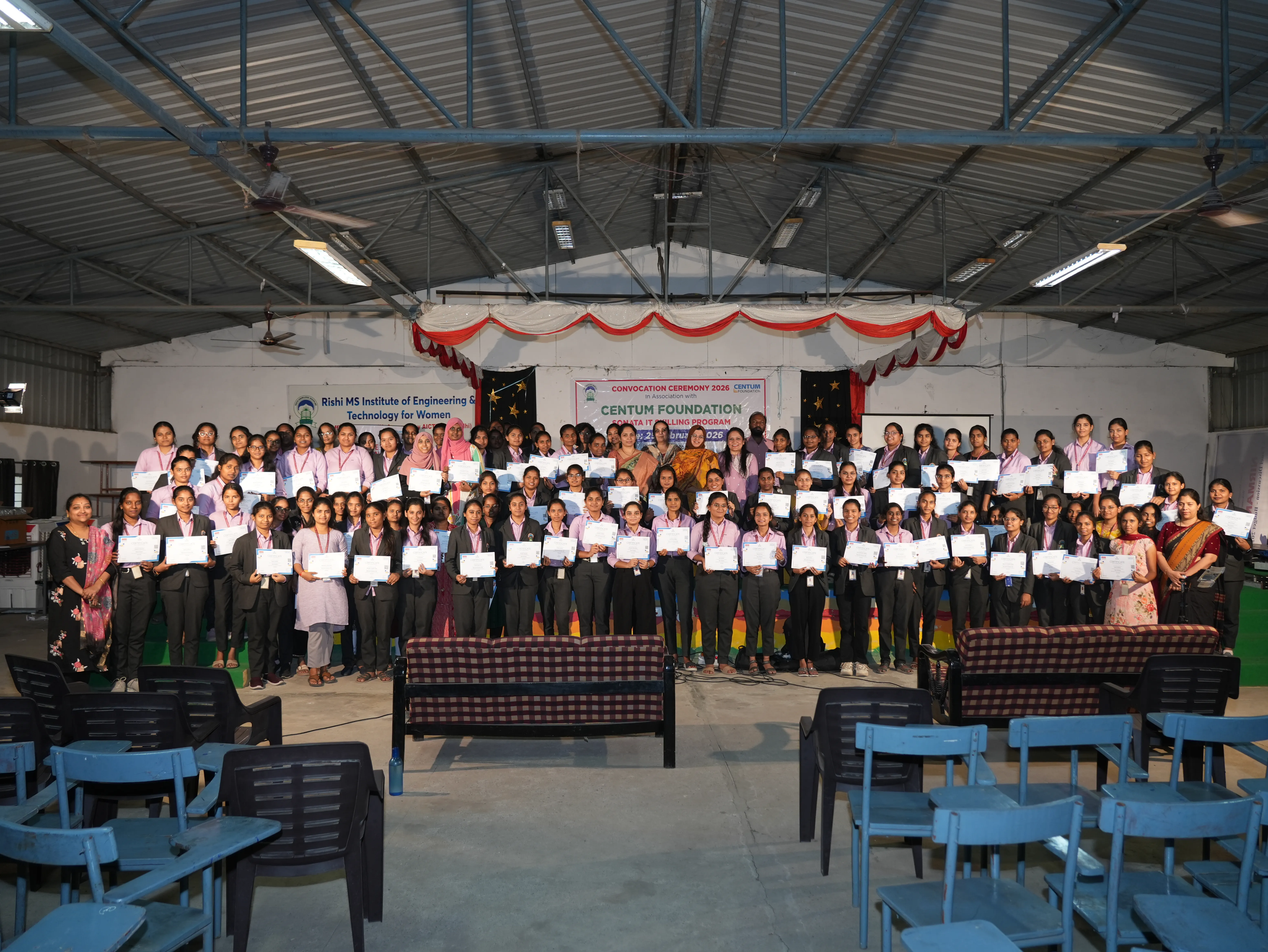 Convocation Ceremony of Sonata CSR through Centrum foundation for 4 th year students - RITW